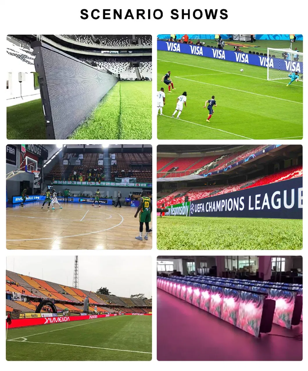 P10 Sports LED Advertising Sign Board Stadium Perimeter LED Screen Display Outdoor LED Screen