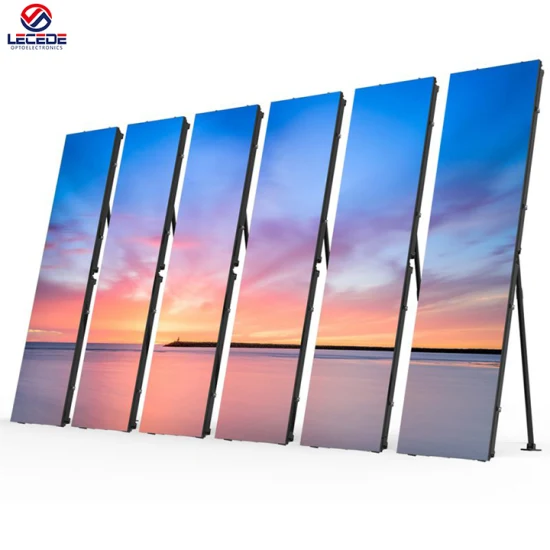 P2 P2.5 P3 Floor Standing LED Poster Full Color Outdoor Commercial Advertising LED Display Screen